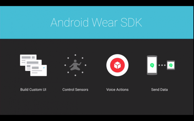 Die Präsentation von Android Wear während der Google I/O. (Screenshot: Golem.de)